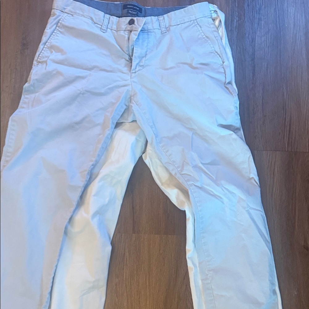 Tommy Hilfiger Tailored Fit Pants - Beige and Navy Waistband Men’s lot of 2 pant